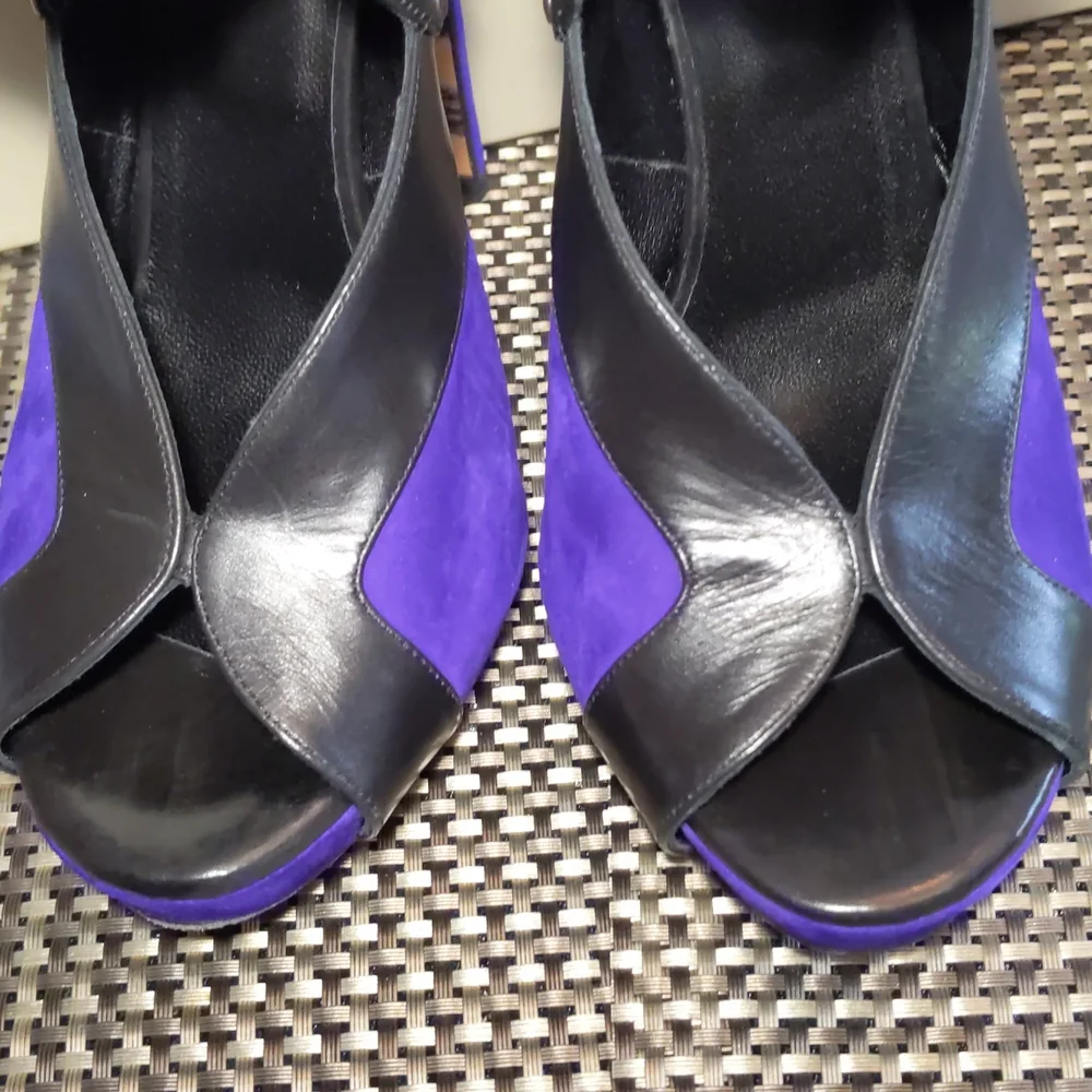 Georgina Goodman Nelson 2 Suede Purple/Black Heels